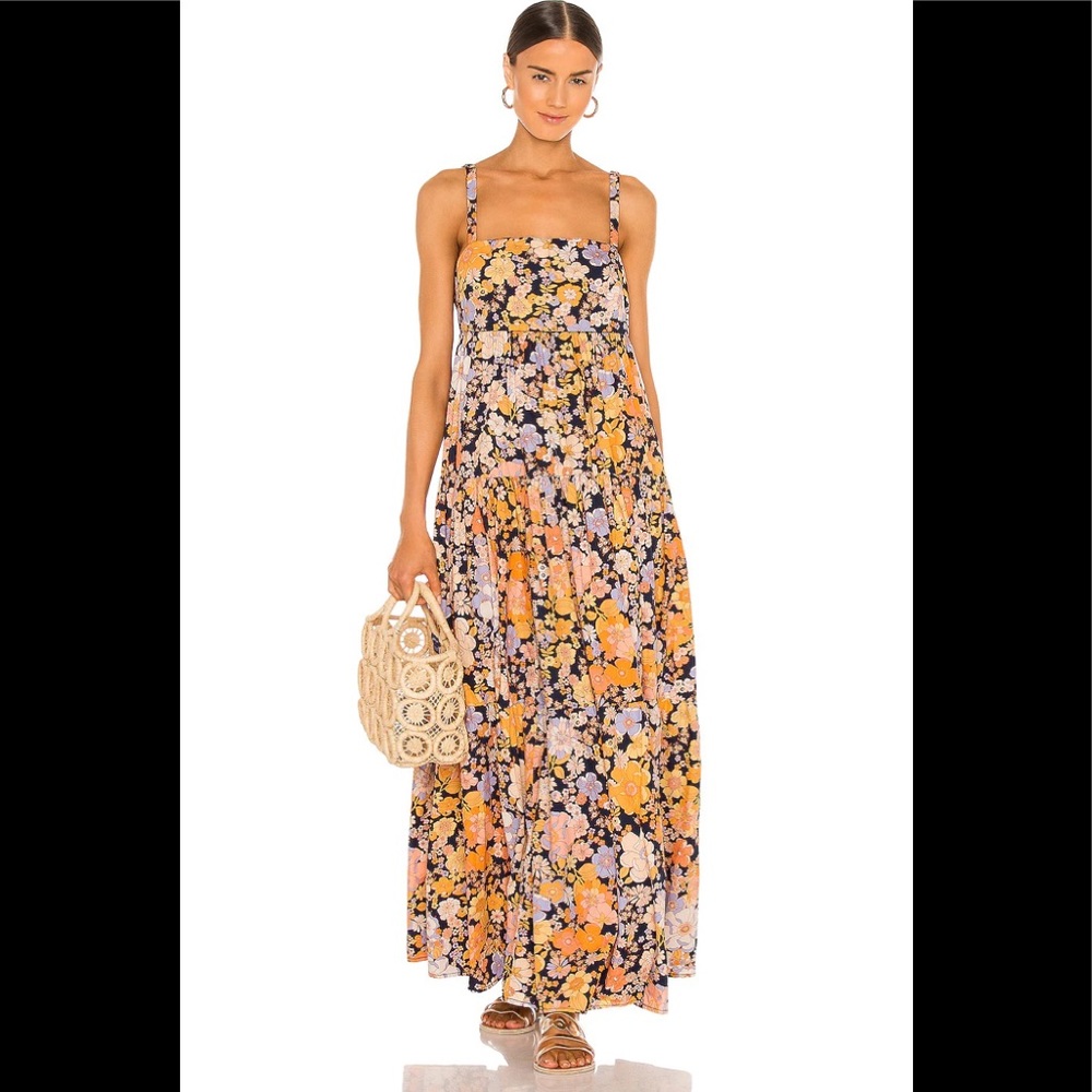 Free People Park Slope Maxi Dress size small dark combo - Picture 2 of 11